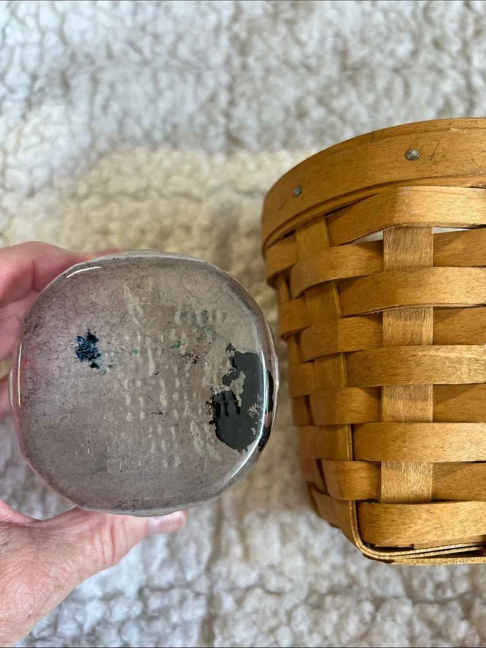 Longaberger Small Utility Woven Wood Basket